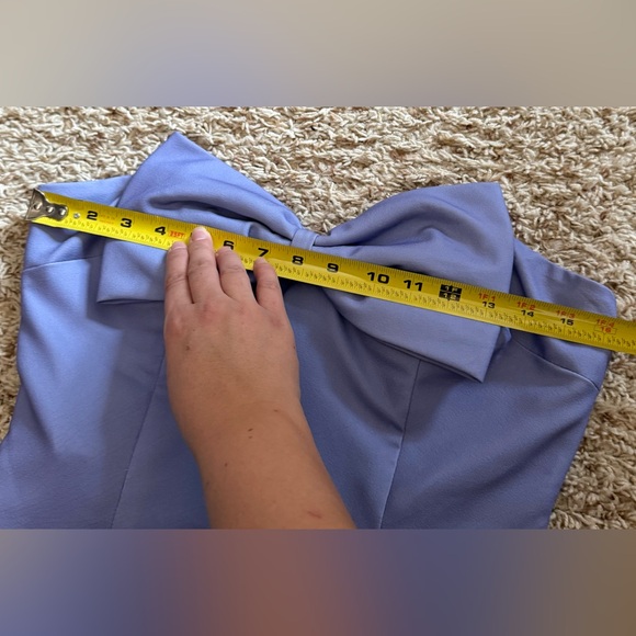 Rene Ruiz Purple Bow Strapless Mini Dress size 4 cocktail prom gown - Picture 10 of 12